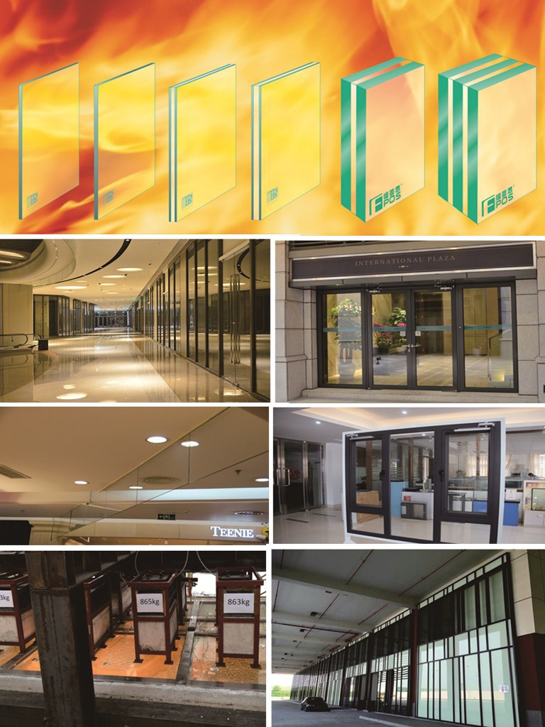 Fire-resistant glass dividers Séparateurs en verre résistant au feu